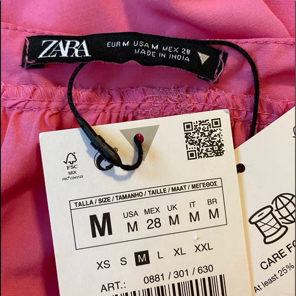 NWT Zara Pink Poplin Halter Neck Dress, Size M - Picture 11 of 13